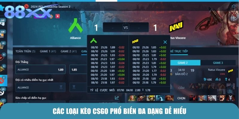 Các loại kèo CSGO phổ biến đa dạng dễ hiểu