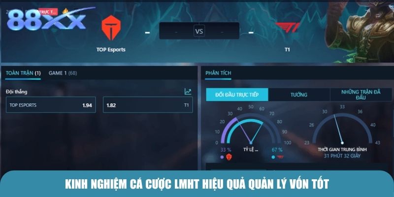 Kinh nghiệm cá cược LMHT hiệu quả quản lý vốn tốt